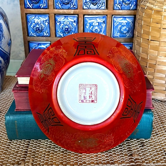 3 Vintage Chinese Porcelain, Pottery Ramen/Rice Bowls, Set/3 - Picture 10 of 10